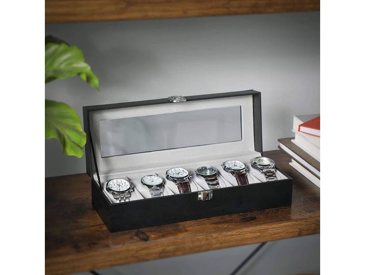 Boîte pour montre Bradford III 30 x 8 x 11cm Noir