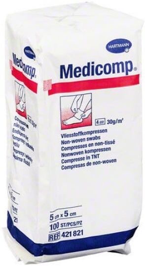 Hartmann Medicomp Compressas Tecido não Tecido não Estéril 5x5cm x100