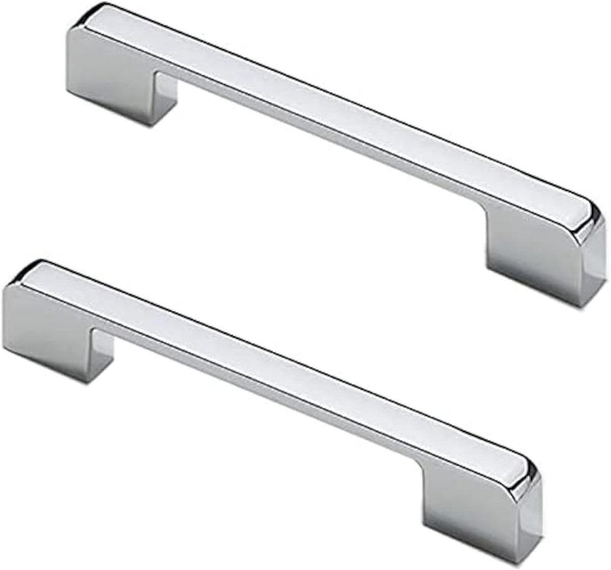 Moderne Deurgrepen voor Keuken en Meubels - 128mm Gatafstand, Verchroomd, 5 Stuks