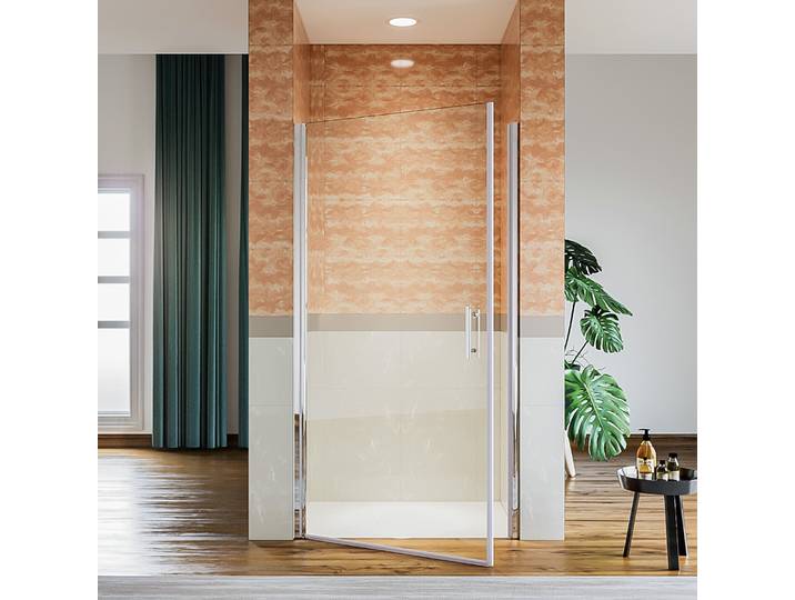 SIRHONA Porte de douche taille 70-90cm rétractable 4cm hauteur 185cm, 80x185cm / 185cm