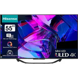 HISENSE 55U7KQ Mini LED TV (Flat, 55 Zoll / 139 cm, UHD 4K, SMART TV)
