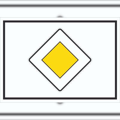 HB-Druck Vorfahrtstraße Symbol Schild A1 Rückseite selbstklebend