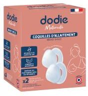 Dodie Coquilles d'Allaitement - 2 Coquilles Perforées 2 Coquilles Recueil-Lait Non Perforées - Boîte 4 coquilles