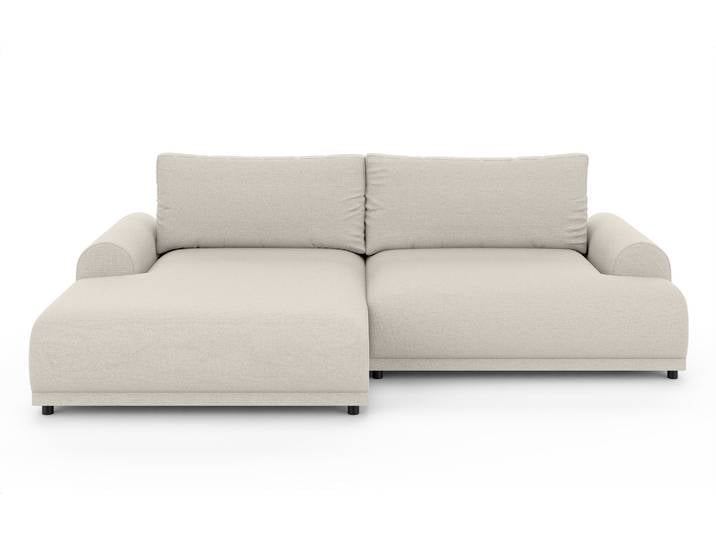 Ecksofa Lounge Schlaffunktion Bettkasten moderne L-Couch Ecke Links Beige / 21032