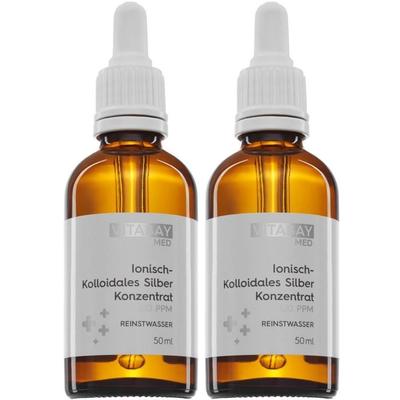 Kolloidales Silber 500 ppm Konzentrat 2x 2x50 ml Flüssigkeit