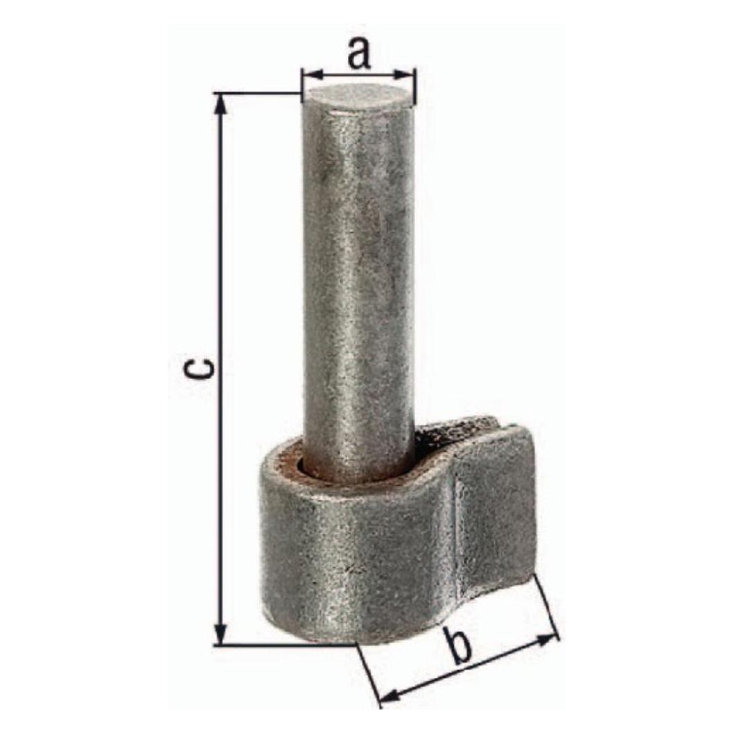 GAH Kloben zum Anschweissen 20x50mm Stahl roh (411022)