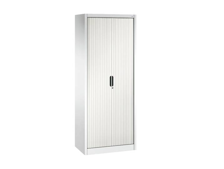 Roller Shutter Cabinet C+P Omnispace 80 x 42 x 198 cm, White, with key, New - Space-saving solution