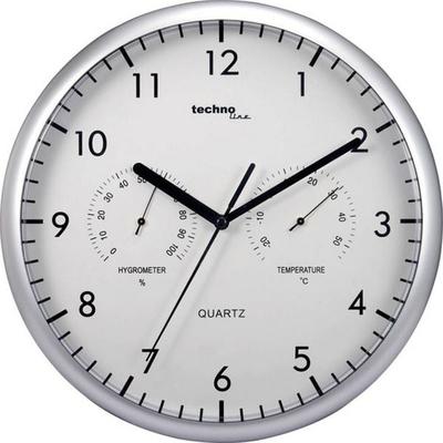 Techno Line WT 650 Quarz Wanduhr 26cm Silber
