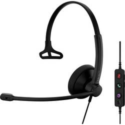 EPOS IMPACT 100 MS On Ear Headset kabelgebunden Mono Schwarz Noise Cancelling Headset, Mikrofon-Stummschaltung, Lautstärkeregelung, Microsoft Teams-Taste 1001419