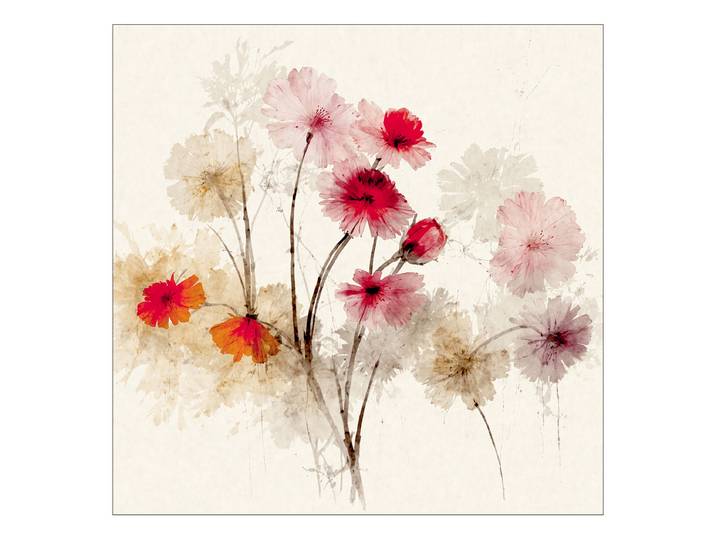 Tableau verre Delicate Floral Structure Matériau : Verre Motif : Floral Motif : Art & dessins, Fleurs Type de verre : Verre clair
