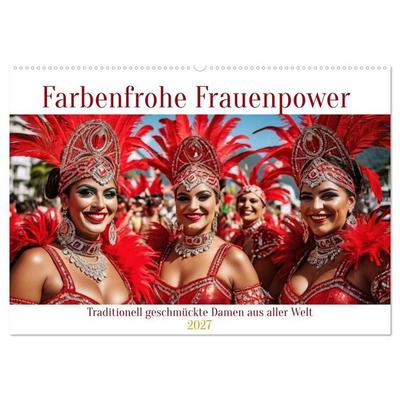 Farbenfrohe Frauenpower (Wandkalender 2027 DIN A2 quer), CALVENDO Monatskalender
