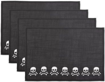 DII Skulls Embroidered Placemat (Set of 4)
