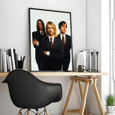 Uplift Treasures Nirvana Rock Band Calligraphy Canvas Poster 2 19.69 27.56 In Frameless