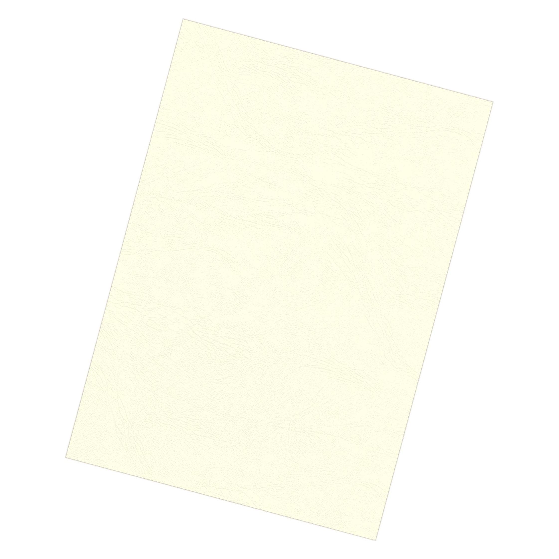 Fellowes Delta Deckblatt mit Lederstruktur, elfenbein (5370004)