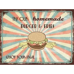 Mank Tischset Papier Retro Burger, 40 x 30 cm, 500 Stück - Platzdeckchen Platset