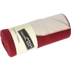 James & Nicholson 2-Lagen Fleece Decke JN952 bordeaux/cream one size