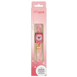 Kinderuhr mit Quarzuhrwerk Reh rosa