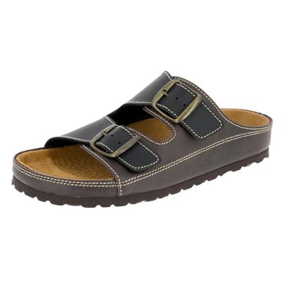 Pantolette LICO "Pantolette Natural Man", Herren, Gr. 42, braun, Synthetik, Schuhe Pantolette