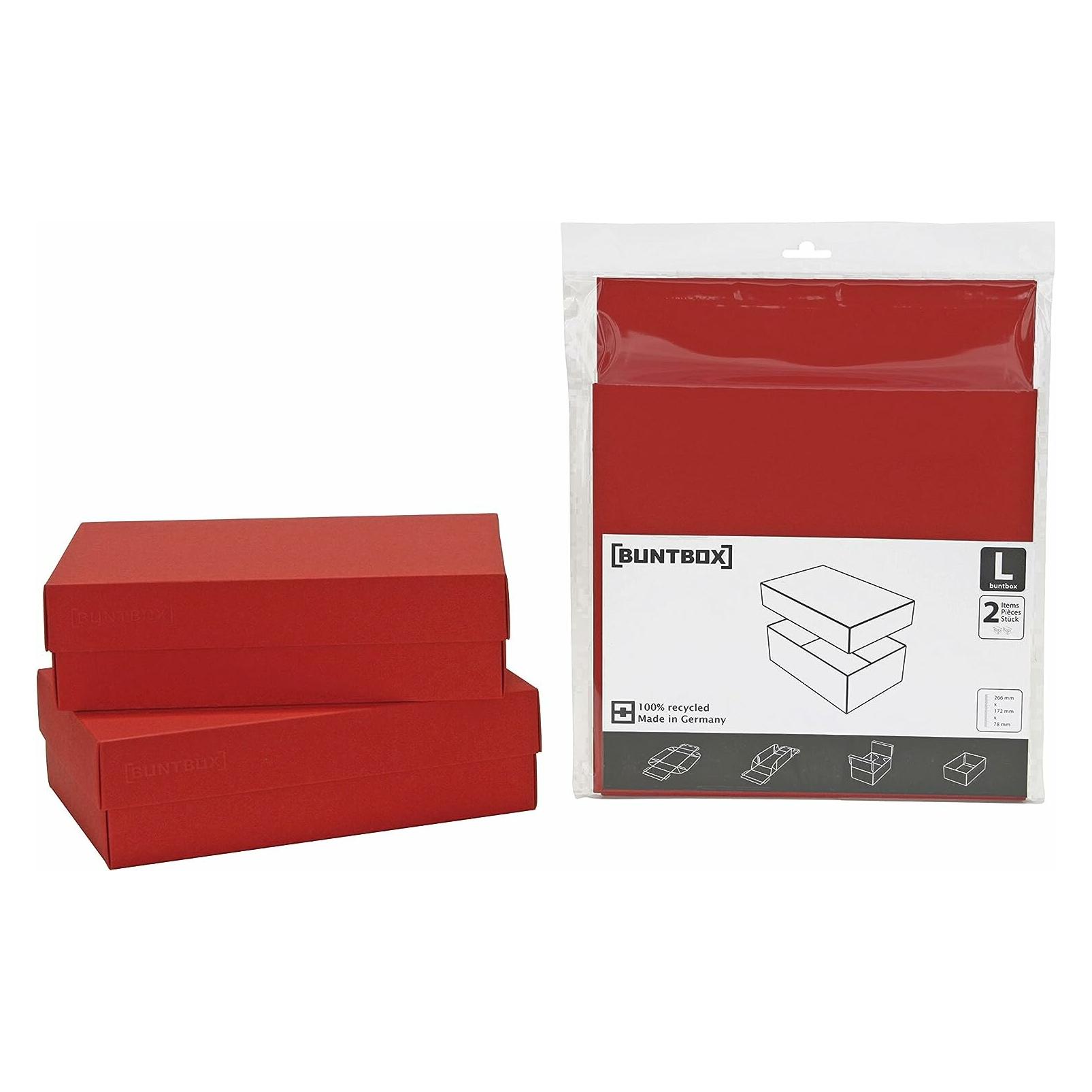 Buntbox 71-17 - Kartonage Set 2-teilig, Grösse L, Rubin (1x) (71-17)