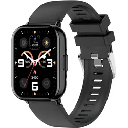 Avizar Smart watches Titmo Smartwach TITMO E-100 (TFT, bluetooth call) black (46 mm, Schwarz, ohne SIM), Smartwatch