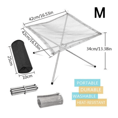 Smart Shopping Spot Portable Collapsible Fire Pit Steel Mesh Camping Fire Stand m