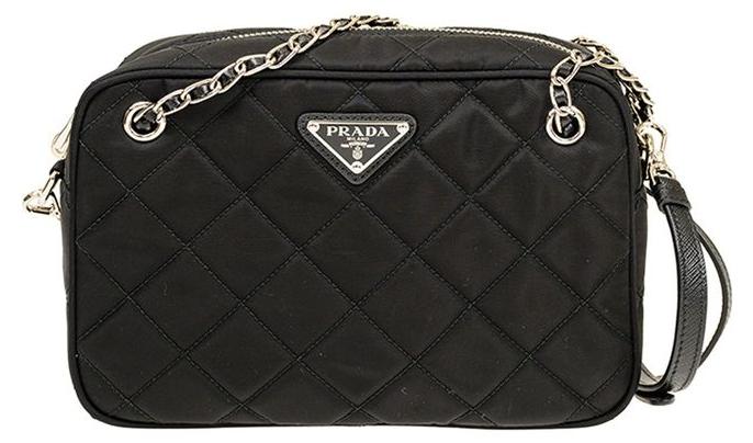 Prada Umhängetasche aus Nylon in Schwarz