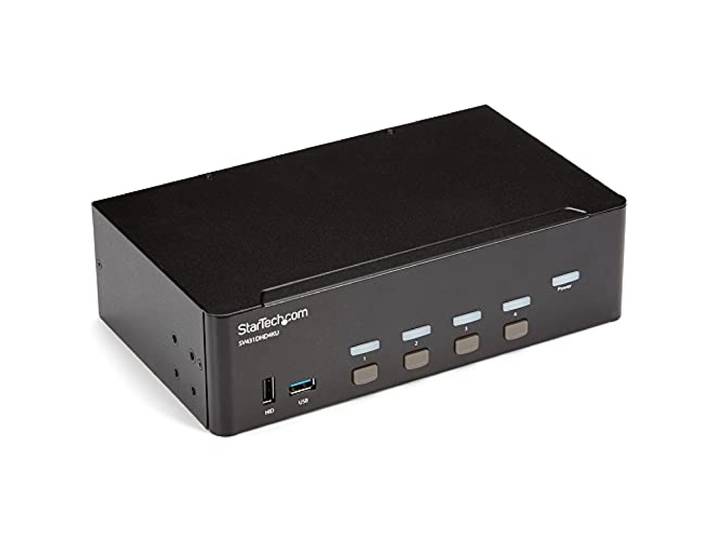 StarTech.com KVM Switch HDMI 4 Port - 4K 30 Hz - KVM Extender voor HDMI - KVM HDMI schakelaar