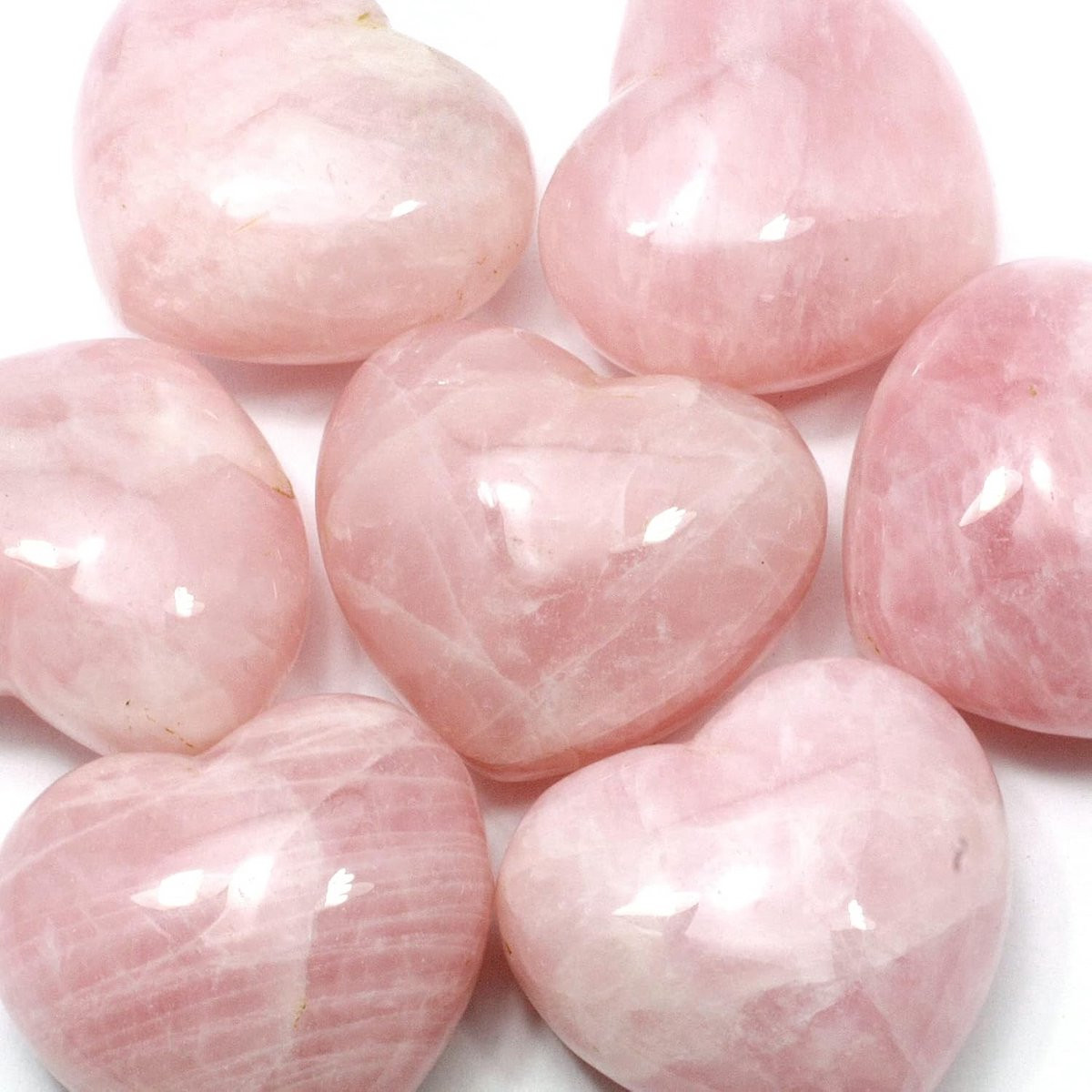 Rozenkwarts Hart Edelsteen 4 cm voor Liefde en Chakra Healing