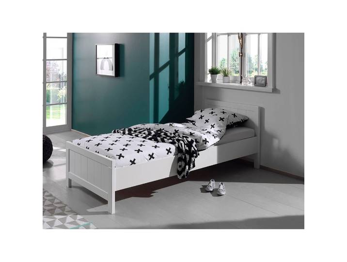 Einzelbett 90 x 200cm Weiß