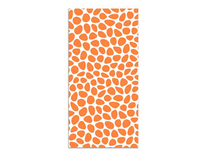 Tapis vinyle motif pavée orange 80x150cm