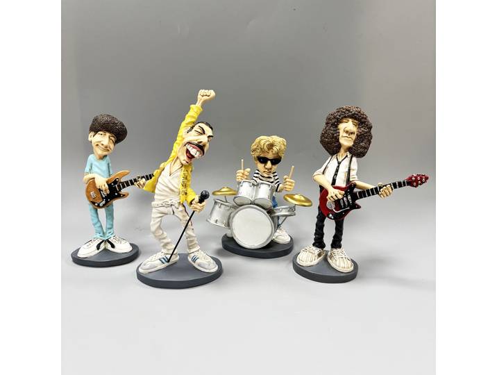 Ensemble de figurines Queen, statues en résine de légènes du rock, décoration intérieure, objet de collection pour les mélomanes, cadeau de Noël