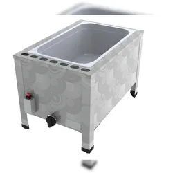 ChattenTec Gas Wurstwärmer Bain Marie 3,5 kW doppelwandig mit 200mm Wasserbad und GN-Behälter 1/1