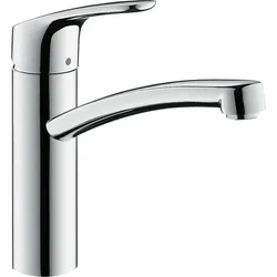 Spültischmischer Hansgrohe Focus Schwenkauslauf Ausladung 220 mm verchromt
