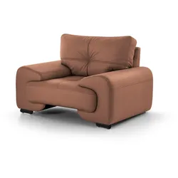 RELAXSESSEL Omega aus Kunstleder, Dunkelorange