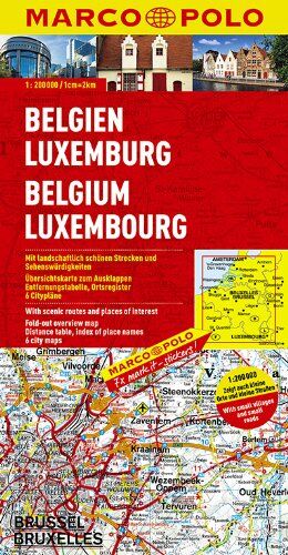 MARCO POLO Karte Belgien, Luxemburg 1:200.000: Mit landschaftlich schönen Strecken und Sehenswürdigkeiten. Übersichtskarte zum Ausklappen, Entfernungstabelle, Ortsregister, 6 Citypläne - Preis vom 11.10.2026 03:10:56 h