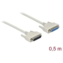DeLOCK Serielles Kabel D-Sub 25 Stecker zu Buchse 0,5 m