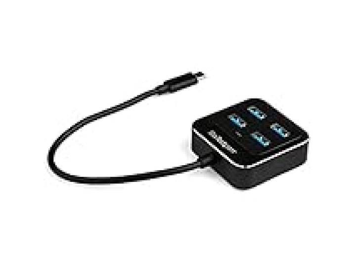 StarTech Hub USB-C 4 Ports 10Gbps, 4x USB-A, Alimenté par USB (HB31C4AB)