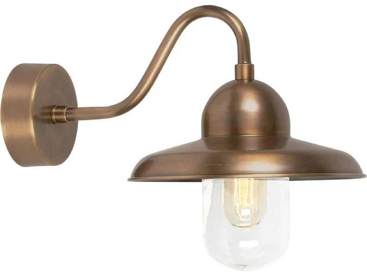 Elstead Lighting LED Wand Buitenlamp Somerton 1X E27 Max 60W IP44 Dimbaar Aged Brass