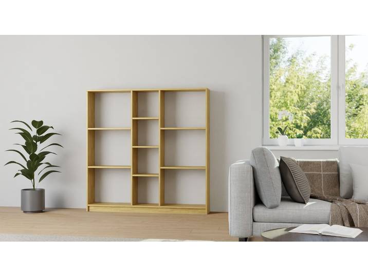 Modernes Bücherregal Eiche Natur geölt