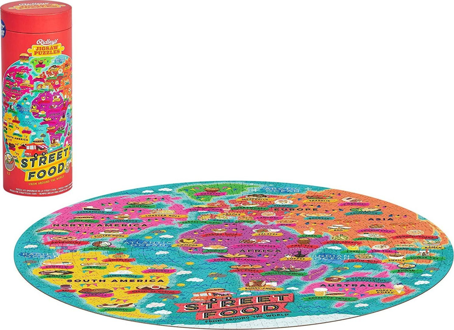 Ridley's Games Ronde Puzzel Fastfood 1000 stukjes