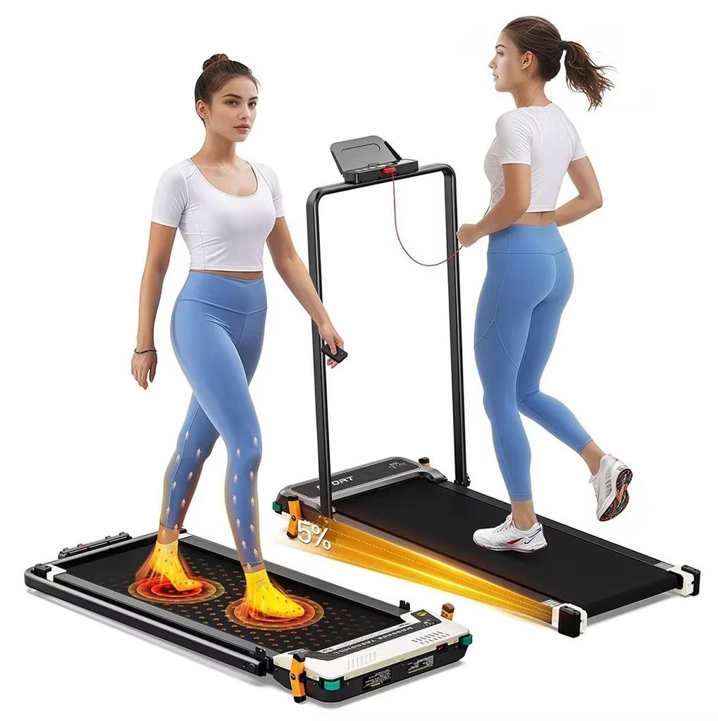 Laufband mit Fußmassage - Modell 520A-B - 2-in-1 - 2,5-PS-Motor - 0,97-6,4 km/h - Verstellbare Steigung - Maximale Belastung 150 kg
