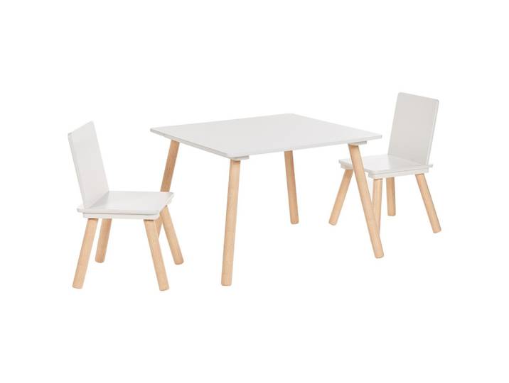 KINDERTISCH mit Stühlen Weiß Wringley