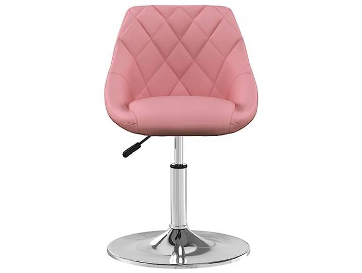 KTHLBRH Drehbare Esszimmerstühle, 4 Stück, rosa Samt Höhenverstellbar, um 360 ° drehbar, verchromter Stahl, Basis 38,5 cm