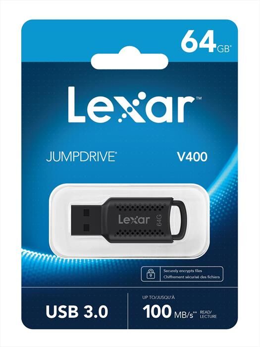 Lexar Memoria Jumpdirve V400 64gb-black
