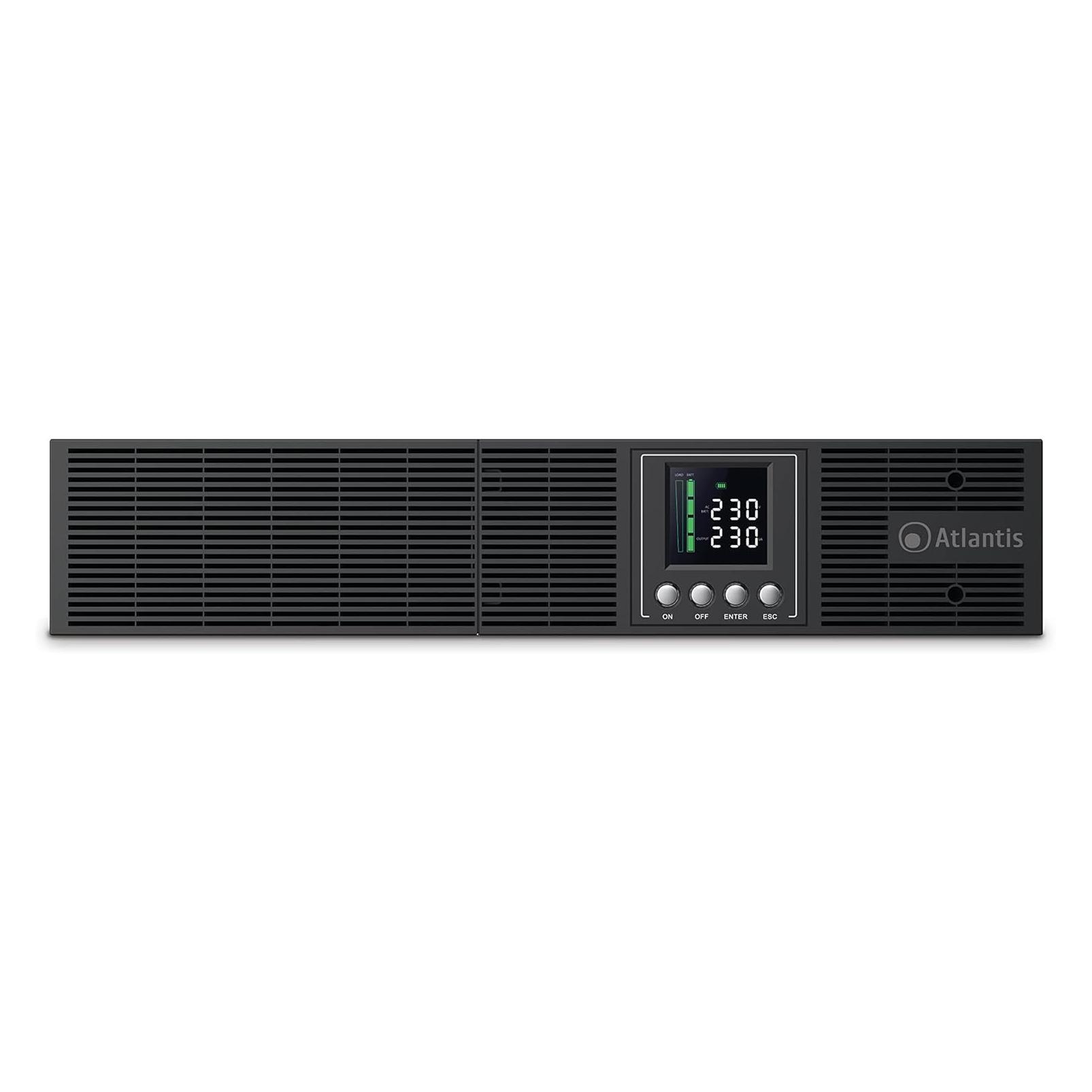 Atlantis Land SERVER RACK 2002 PRO Doppelter Umbau (online) 2 kVA 1800 W 8 Steckdose(n) AC (2000 VA, 1800 W, Online-Doppelwandler USV) (A03-OP2002P-RC)