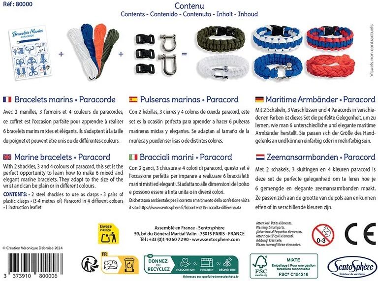 Bijoux et Créations Bracelets Marins Paracorde - Sentosphère