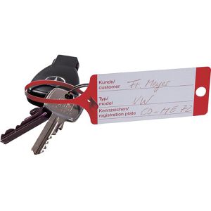 Eichner Schlüsselanhänger Fix, vorbedruckt, beschriftbar, rot, 215 x 55 x 40 mm, 100 Stück