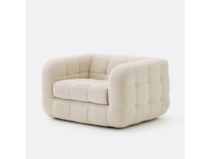 Xlmoebel Sessel Beiger Designersessel für modernes Wohnen mit Polsterstoff (1-St), Made in Europa
