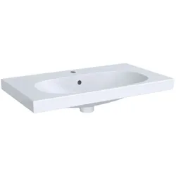 Geberit Acanto Waschtisch 500632018 75 x 42,2 cm, mit Ablagefläche, mit Hahnloch, mit Überlauf, weiß KeraTect