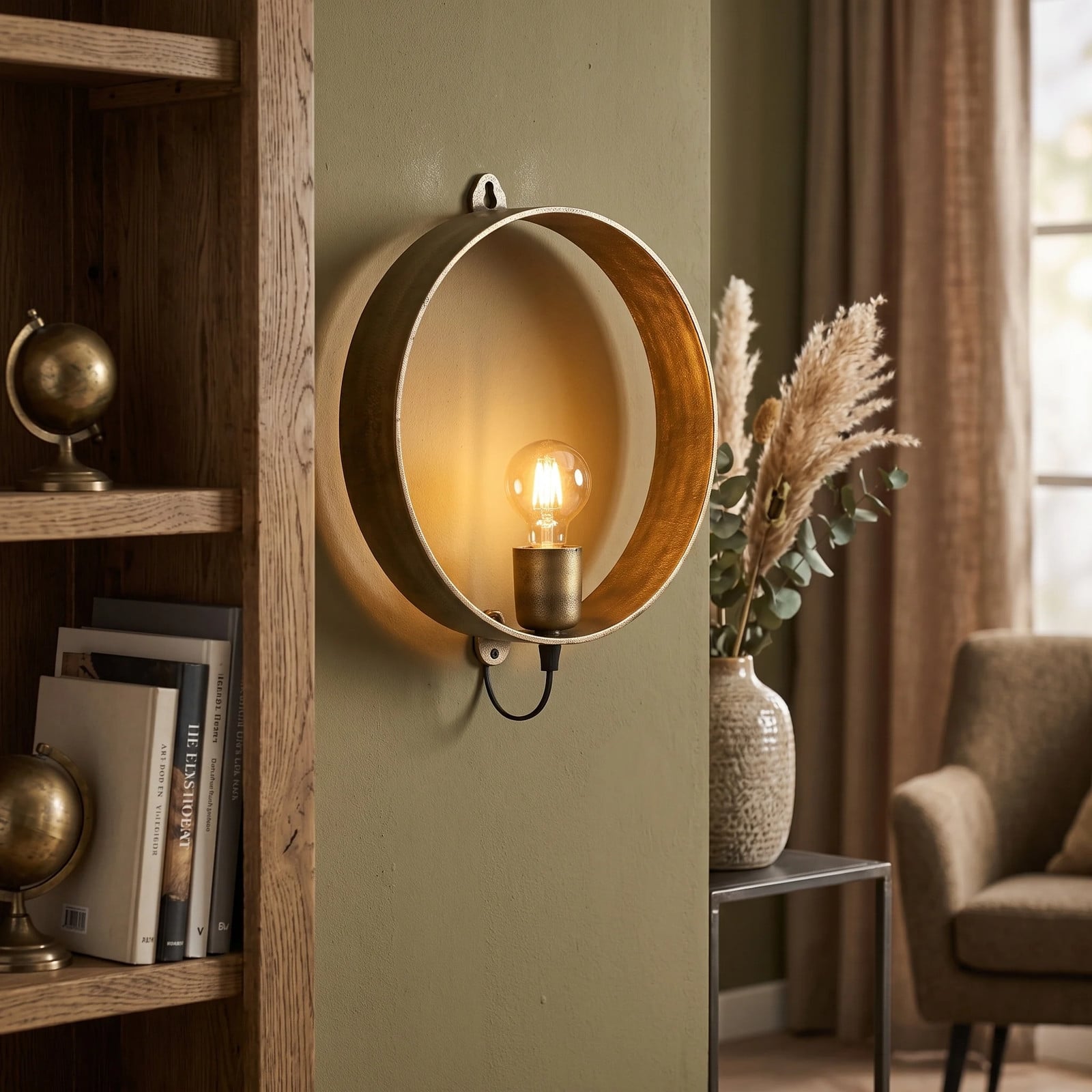 Countryfield Wandlamp Messing Goud - Industriële Wandverlichting E27